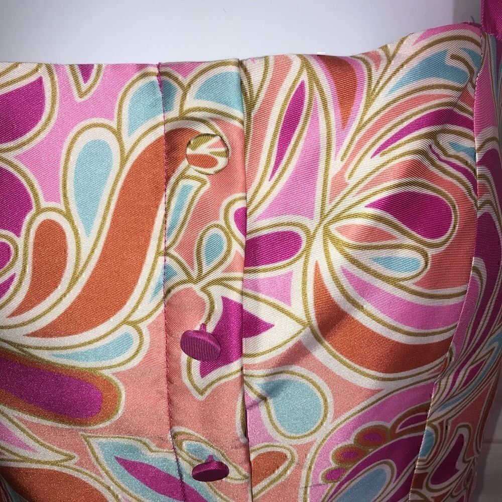 NEW! Zara Boho Multi Paisley Button Front Crop Top - Picture 5 of 8